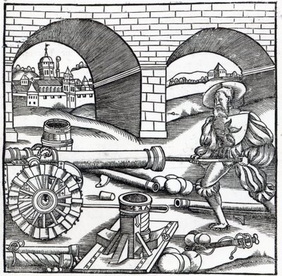 A Man loading a cannon, illustration for 